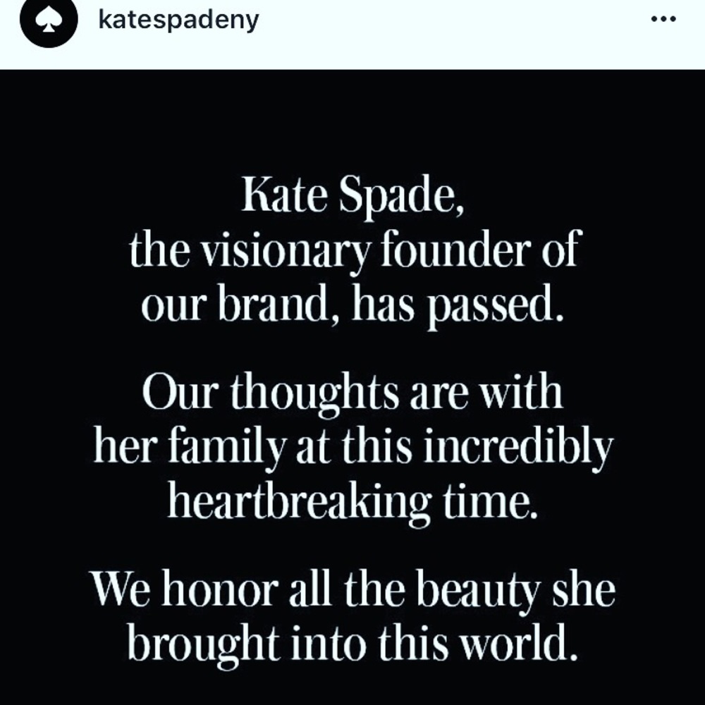 RIP KATE SPADE